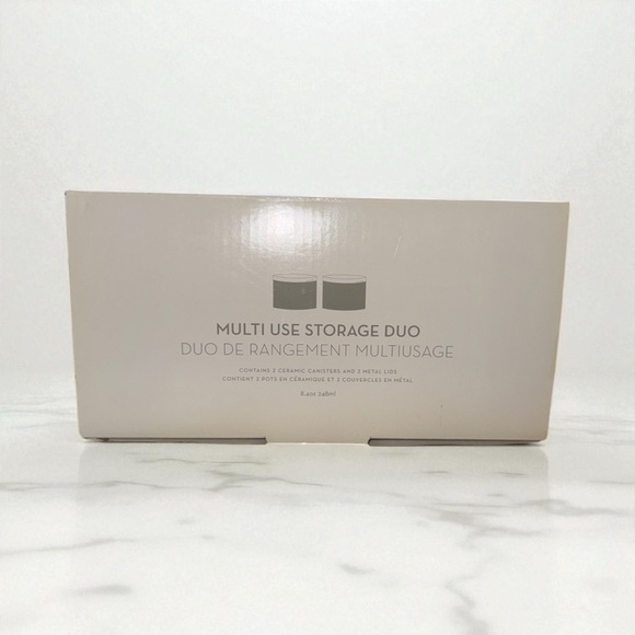 Z Gallerie Black and Gold Accent Multi Use Storage Canisters - Set of 2 - Picture 5 of 5